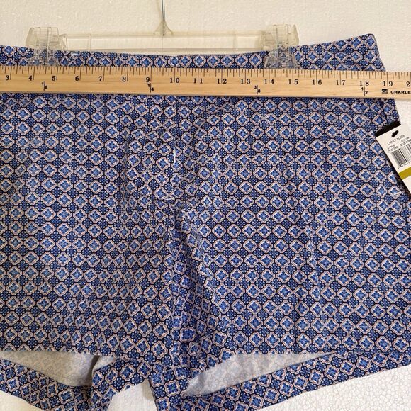 NWT Land N Sea Blue Orange‎ Geometric Print Flat Front Shorts Women 14 - Picture 5 of 12